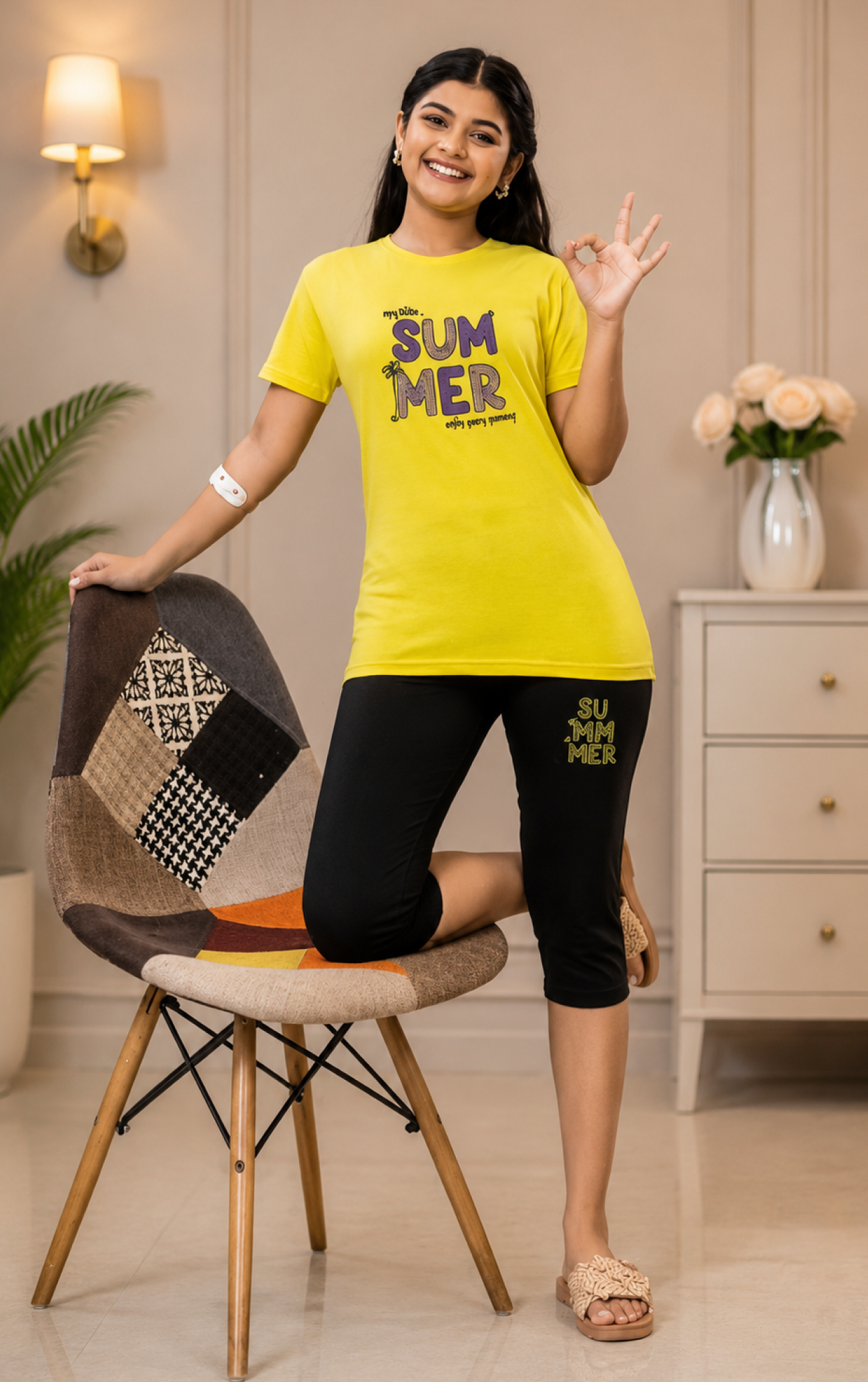 Sunset Orange Pyjamas Set