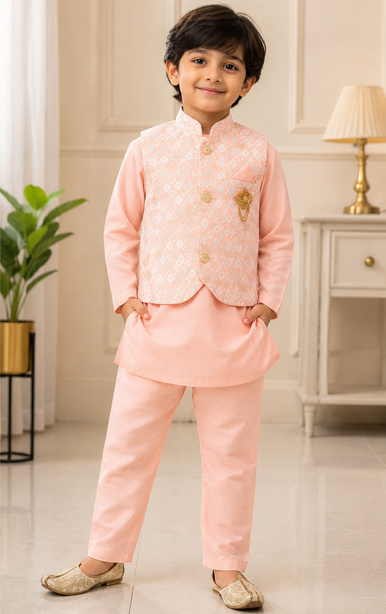 Bright Orange Red Full Pant Set